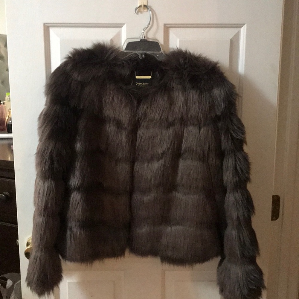 Juicy Couture Into the Night. Faux Mink Jacket - Picture 1 of 4